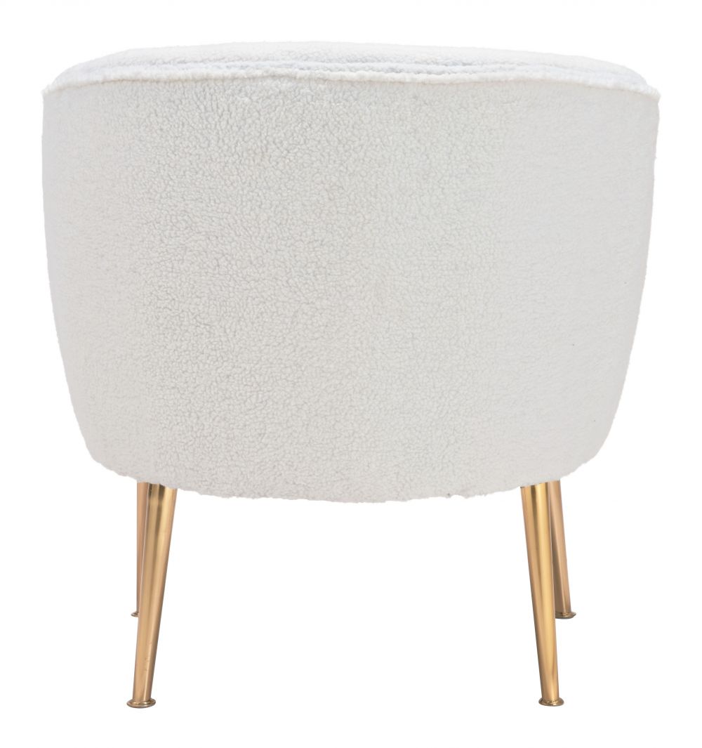 The Sherpa Accent Chair Beige & Gold  Era and Style Inspired Home Decor 1