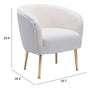 The Sherpa Accent Chair Beige & Gold  Era and Style Inspired Home Decor 1