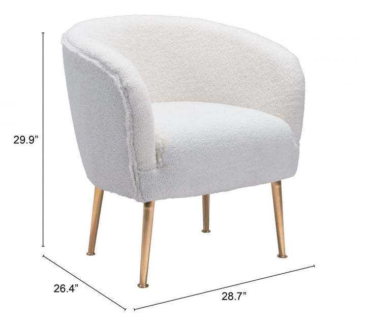 The Sherpa Accent Chair Beige & Gold  Era and Style Inspired Home Decor 1