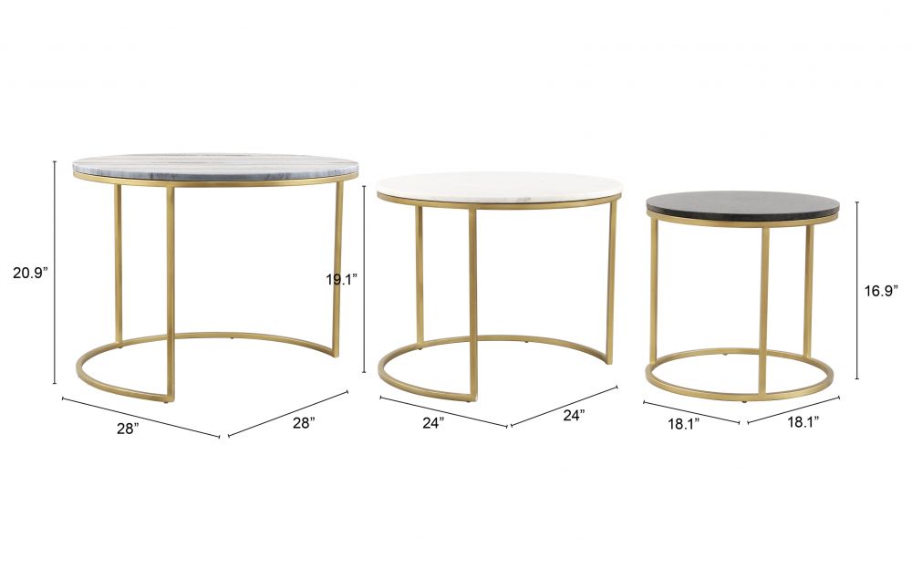 The Franco Nesting Tables (3-Piece) Multicolor  Era and Style Inspired Home Decor 1