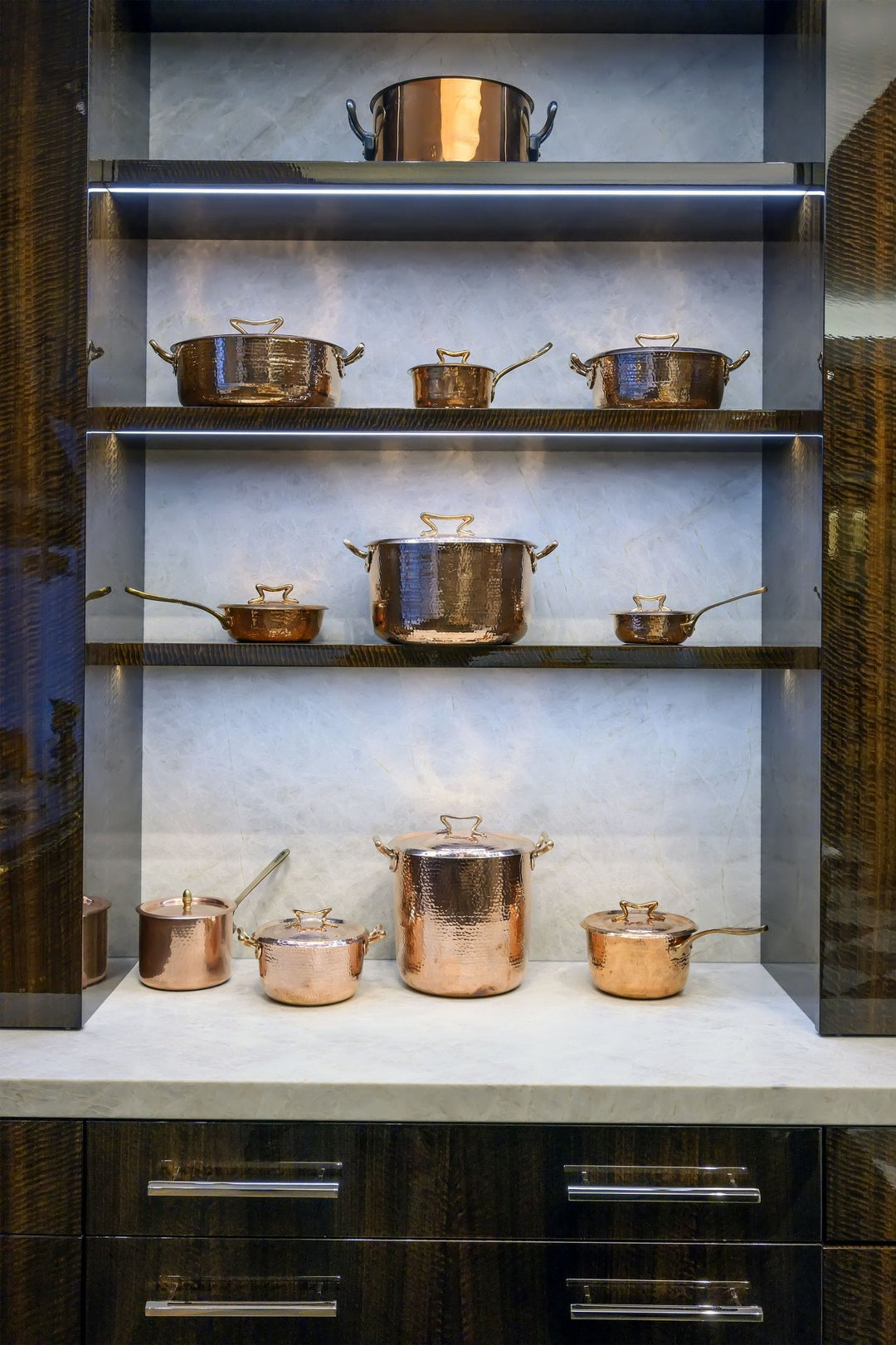 15-Quart Copper Dutch Oven with Flower Lid