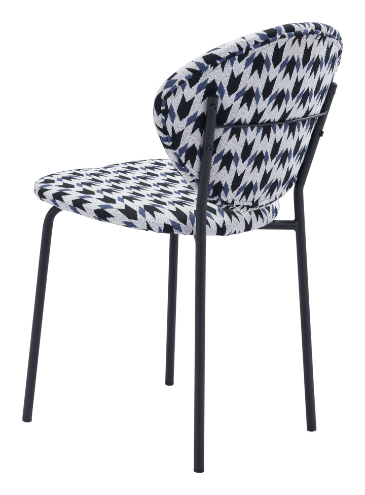 The Clyde Dining Chair (Set of 2) Geometric Print & Black  Era and Style Inspired Home Decor 1