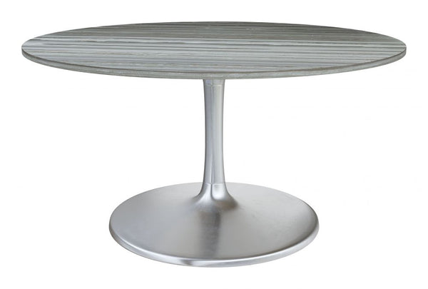 The Star City Dining Table (60") Gray & Silver  Era and Style Inspired Home Decor 1