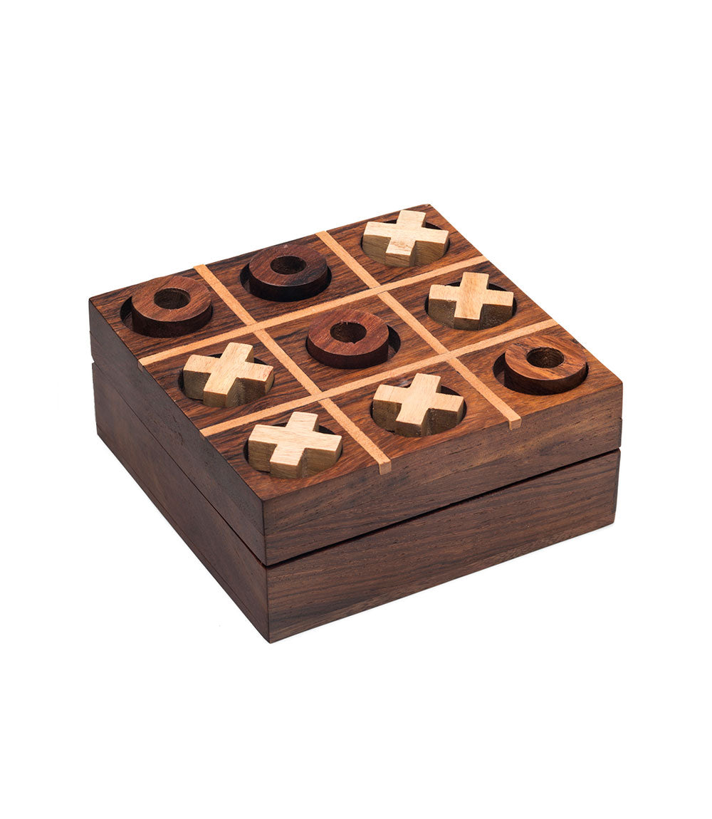 Tic Tac Toe Travel Game Set - Handcrafted Wood by Matr Boomie