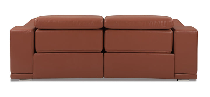 Genuine Italian Leather Power Reclining Sofa