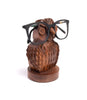 Owl Eyeglass Holder Stand - Hand Carved Wood