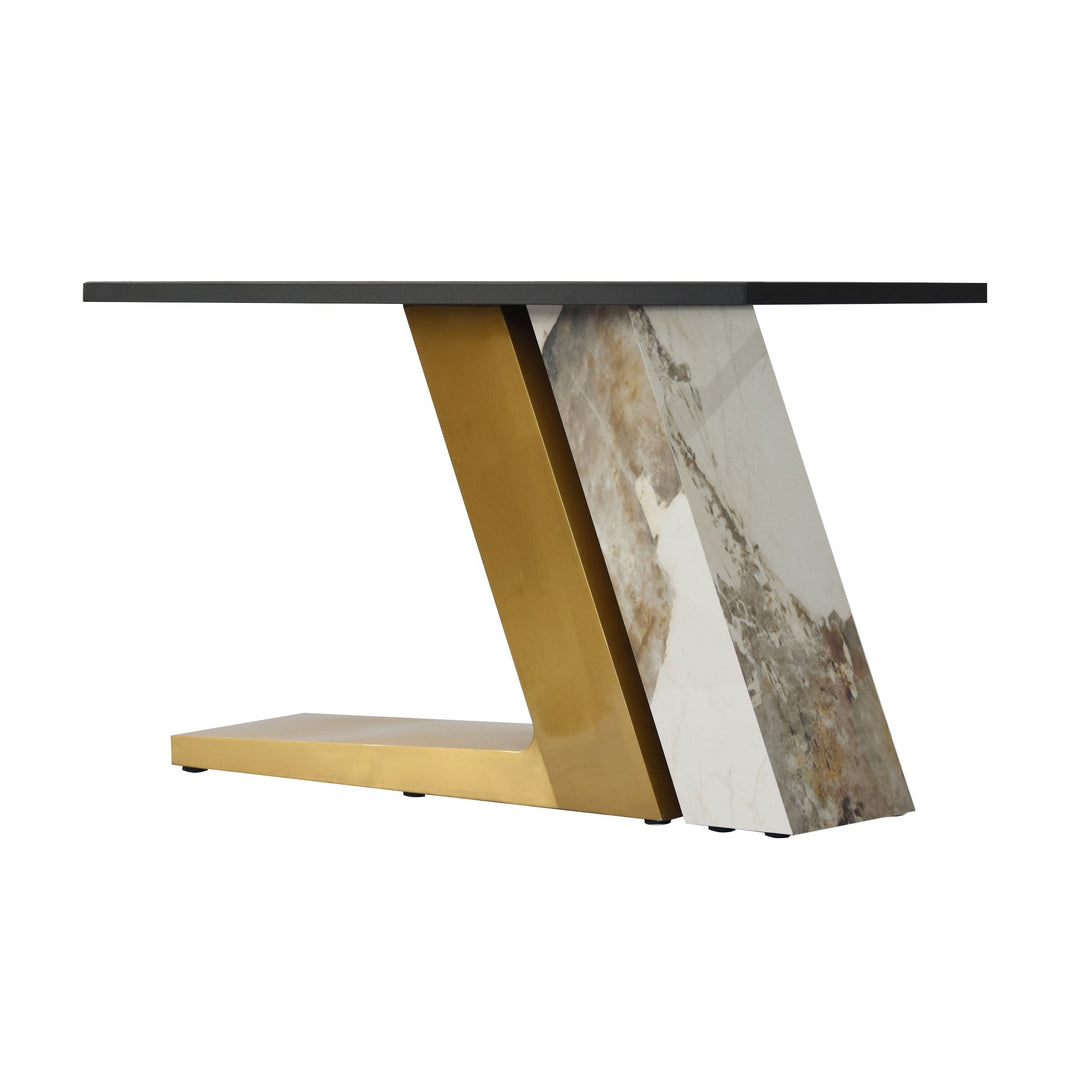 Modern Stone Pandora Straight Panel Dining Table