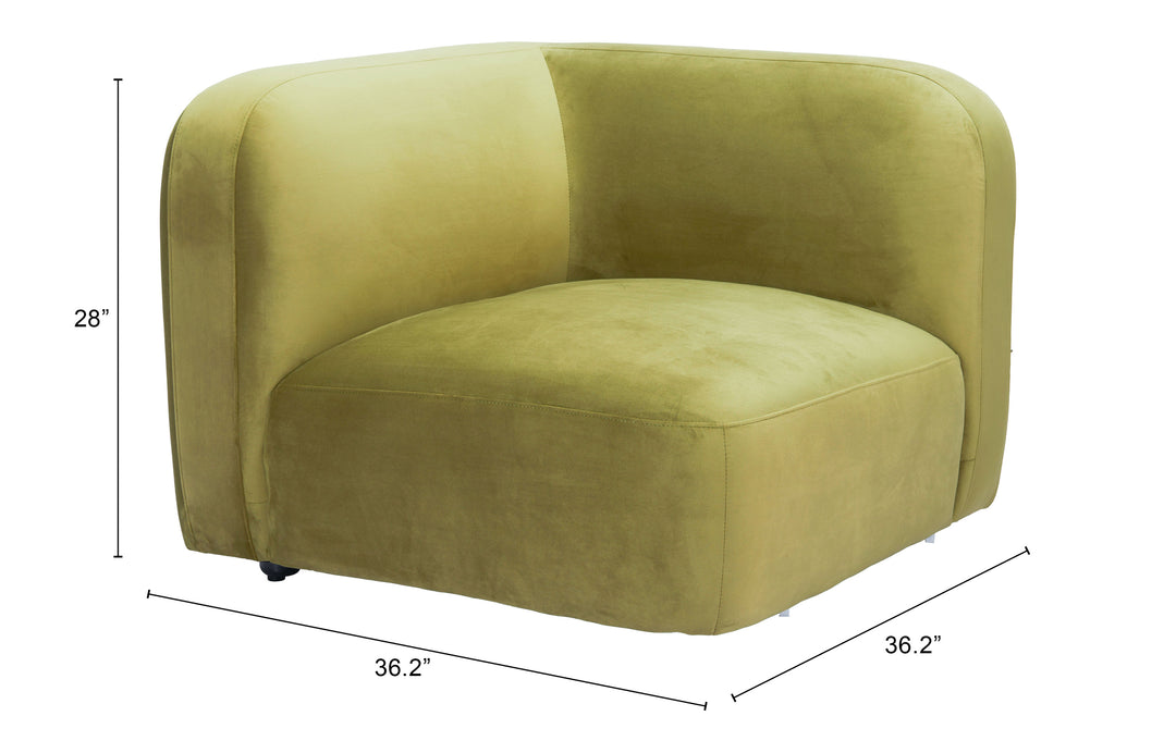 The Biak Corner Chair Green  Era and Style Inspired Home Decor 1