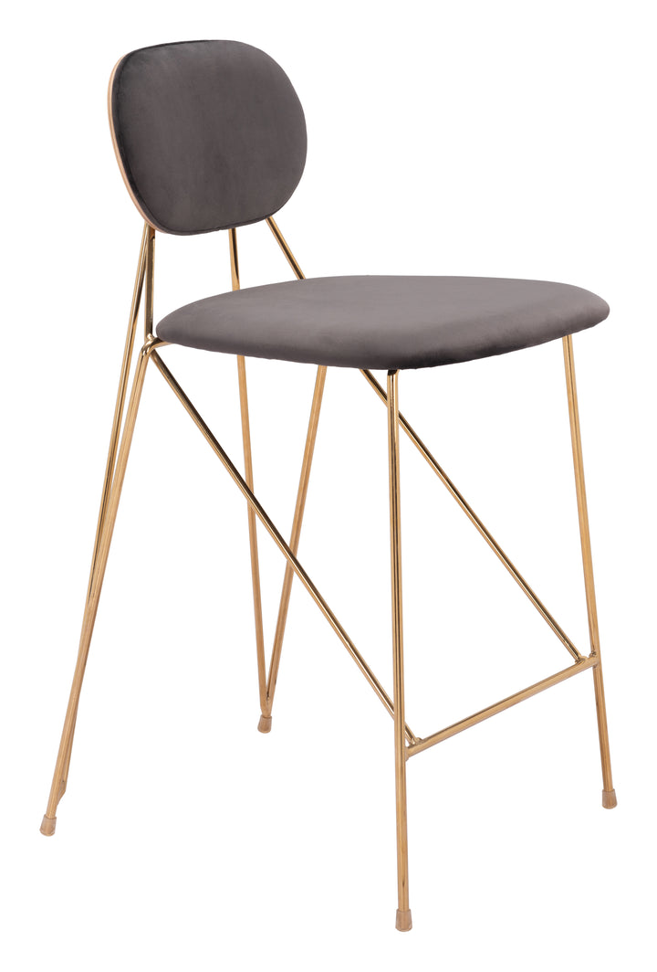 The Georges Counter Stool (Set of 2) Gray & Gold  Era and Style Inspired Home Decor 1