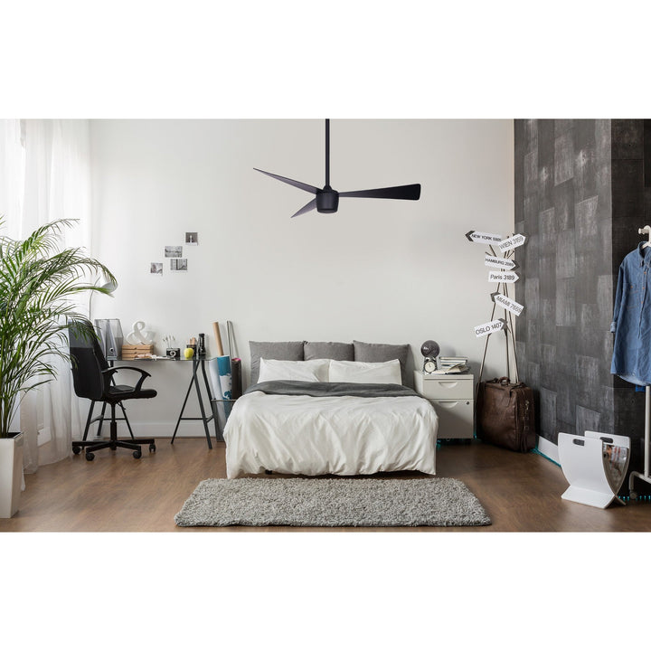 Matte Black Star 7 Ceiling Fan 52" with Remote