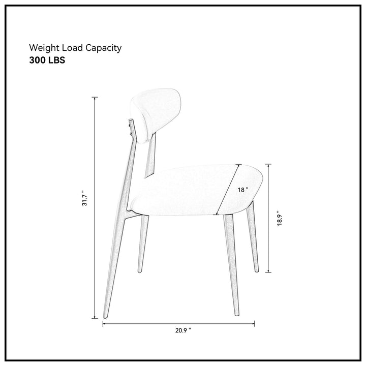 Set of 4 Upholstered Dining Chairs