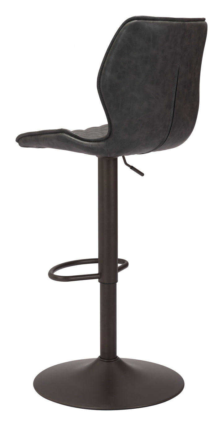 The Seth Barstool Vintage Gray & Dark Bronze  Era and Style Inspired Home Decor 1