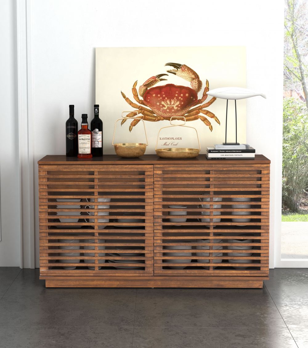 The Linea Cabinet Walnut  Era and Style Inspired Home Decor 1