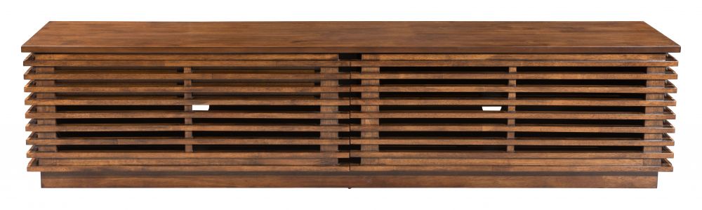 The Linea Wide Entertainment Stand Walnut  Era and Style Inspired Home Decor 1