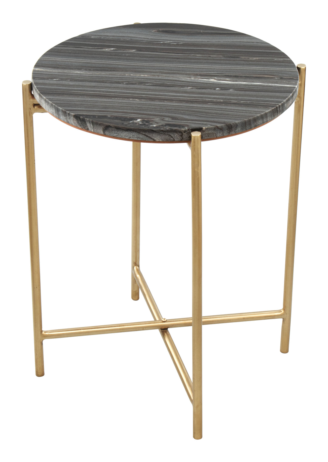 The David Side Table Gray & Gold  Era and Style Inspired Home Decor 1