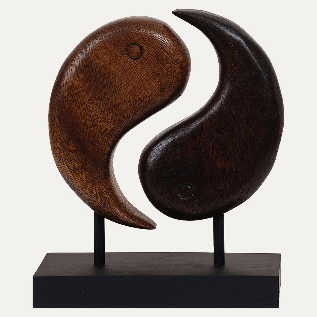 Yin Yang Handmade Wooden Sculpture by Decozen