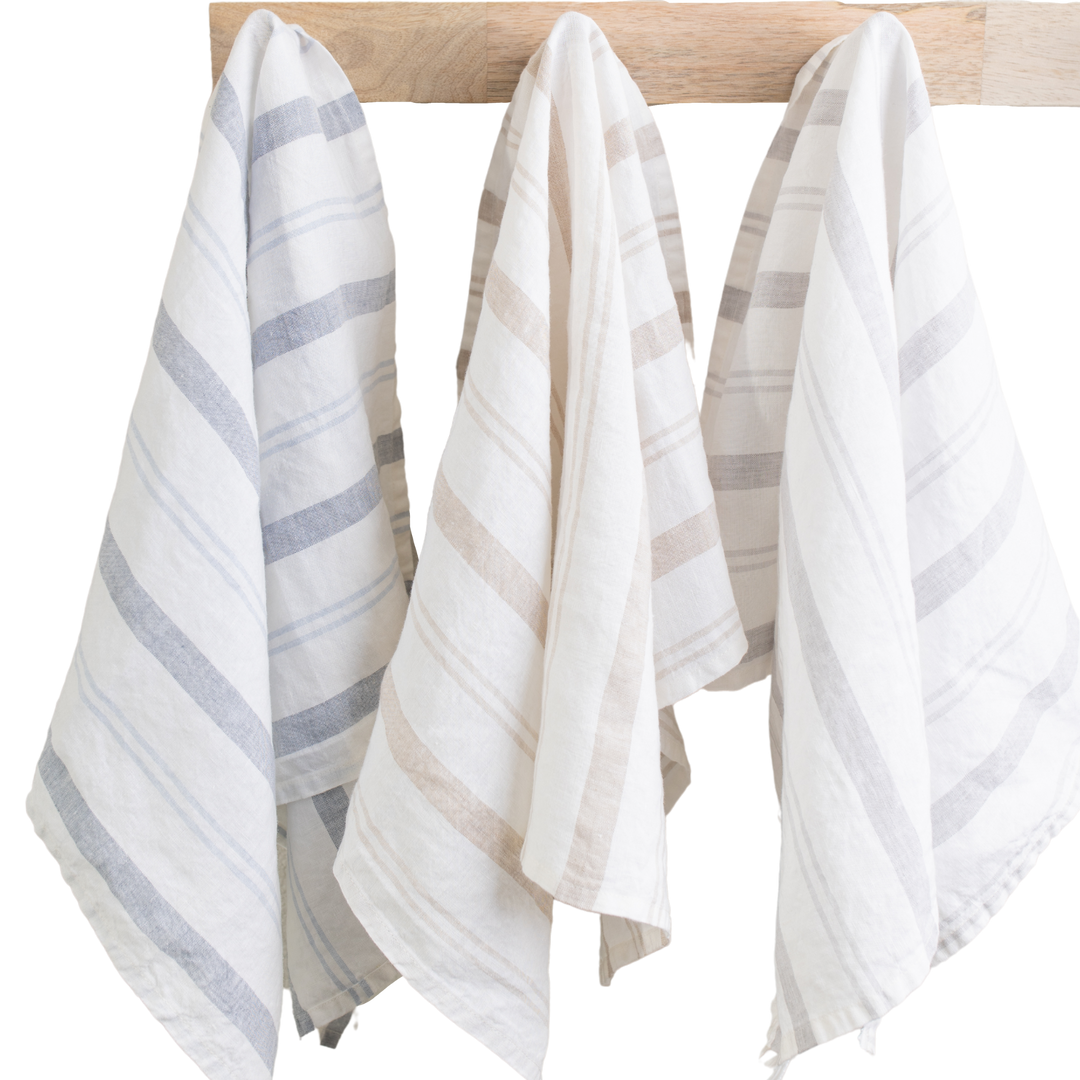 Striped Linen Kitchen Towel