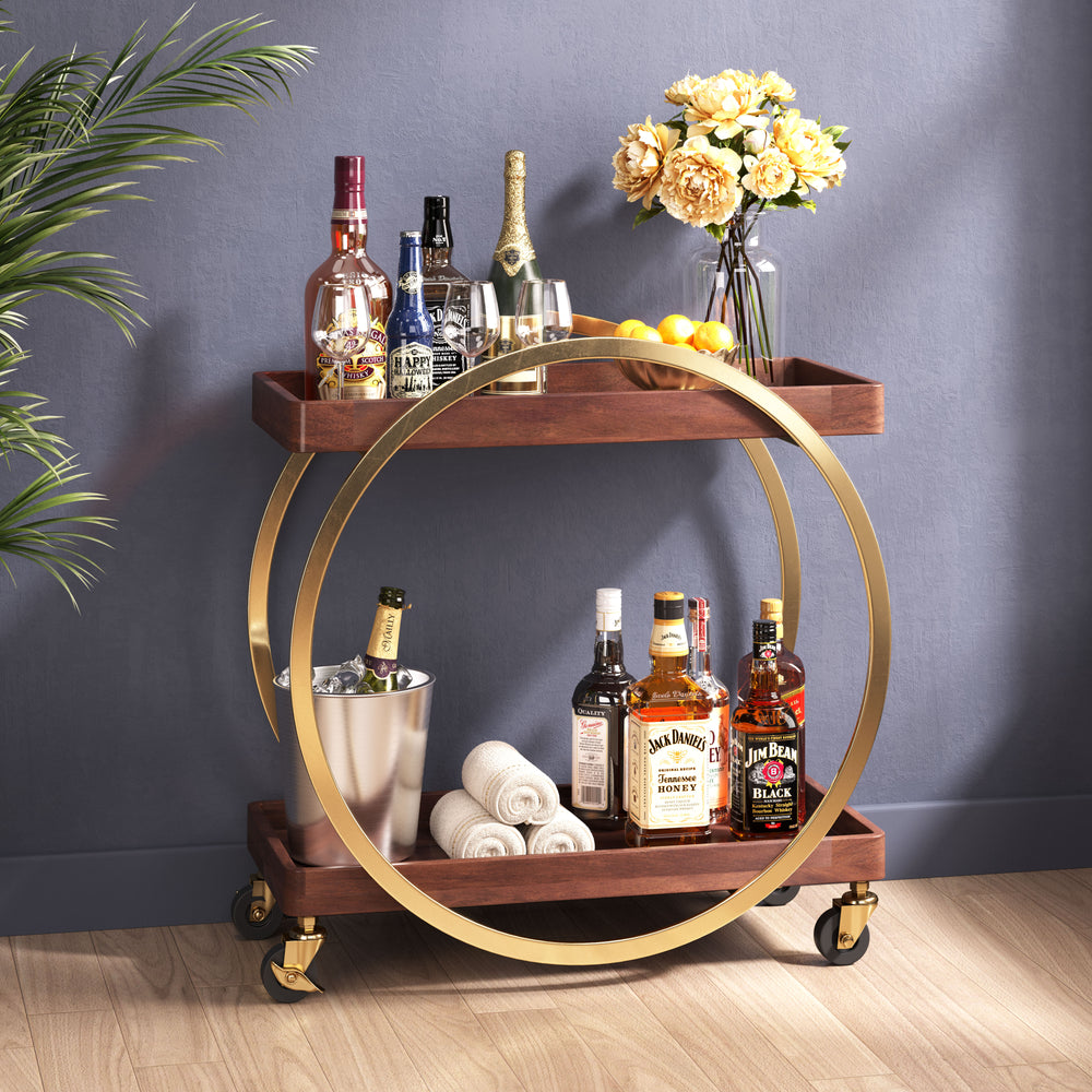 The Arenas Bar Cart Brown  Era and Style Inspired Home Decor 1