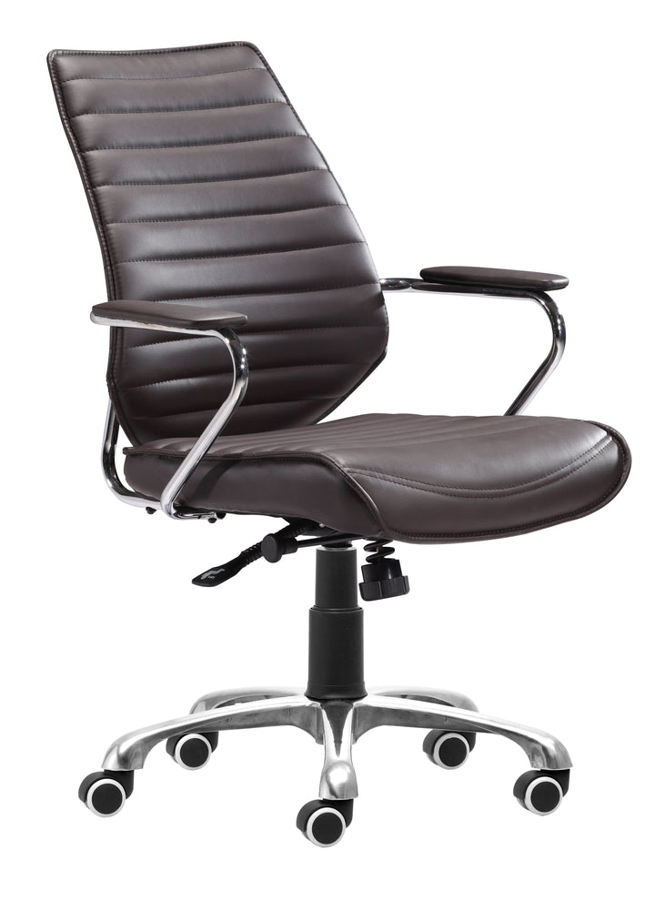 The Enterprise Low Back Office Chair Espresso  Era and Style Inspired Home Decor 1