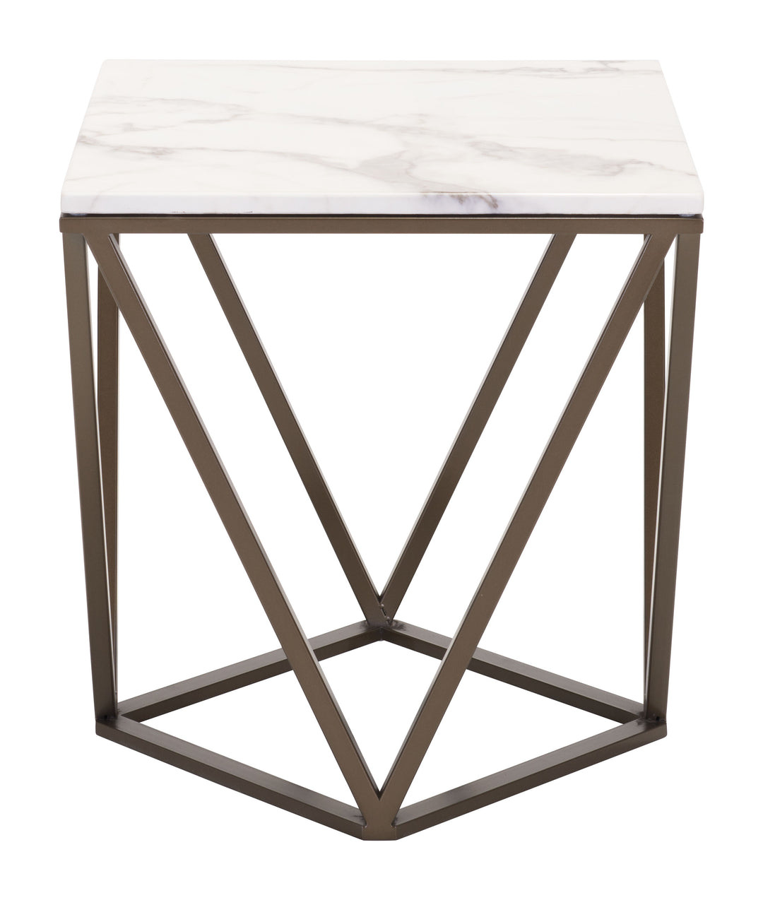 The Tintern End Table White & Antique Bronze  Era and Style Inspired Home Decor 1