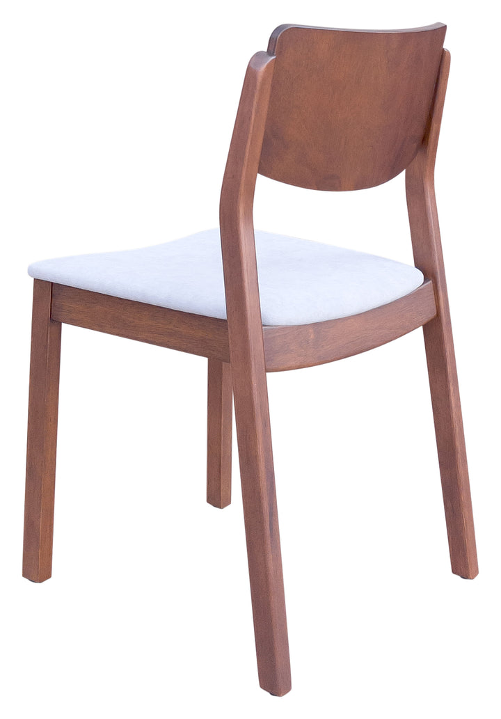 The Desdamona Dining Chair (Set of 2) Light Gray & Walnut  Era and Style Inspired Home Decor 1