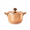 7-Piece Copper Cookware Set with Flower Lids