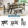 6-Piece Wood Counter Height Dining Table Set