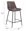 The Byron Counter Stool Brown  Era and Style Inspired Home Decor 1