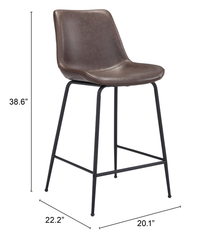 The Byron Counter Stool Brown  Era and Style Inspired Home Decor 1