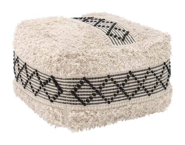 The Pisco Ottoman Beige & Black  Era and Style Inspired Home Decor 1