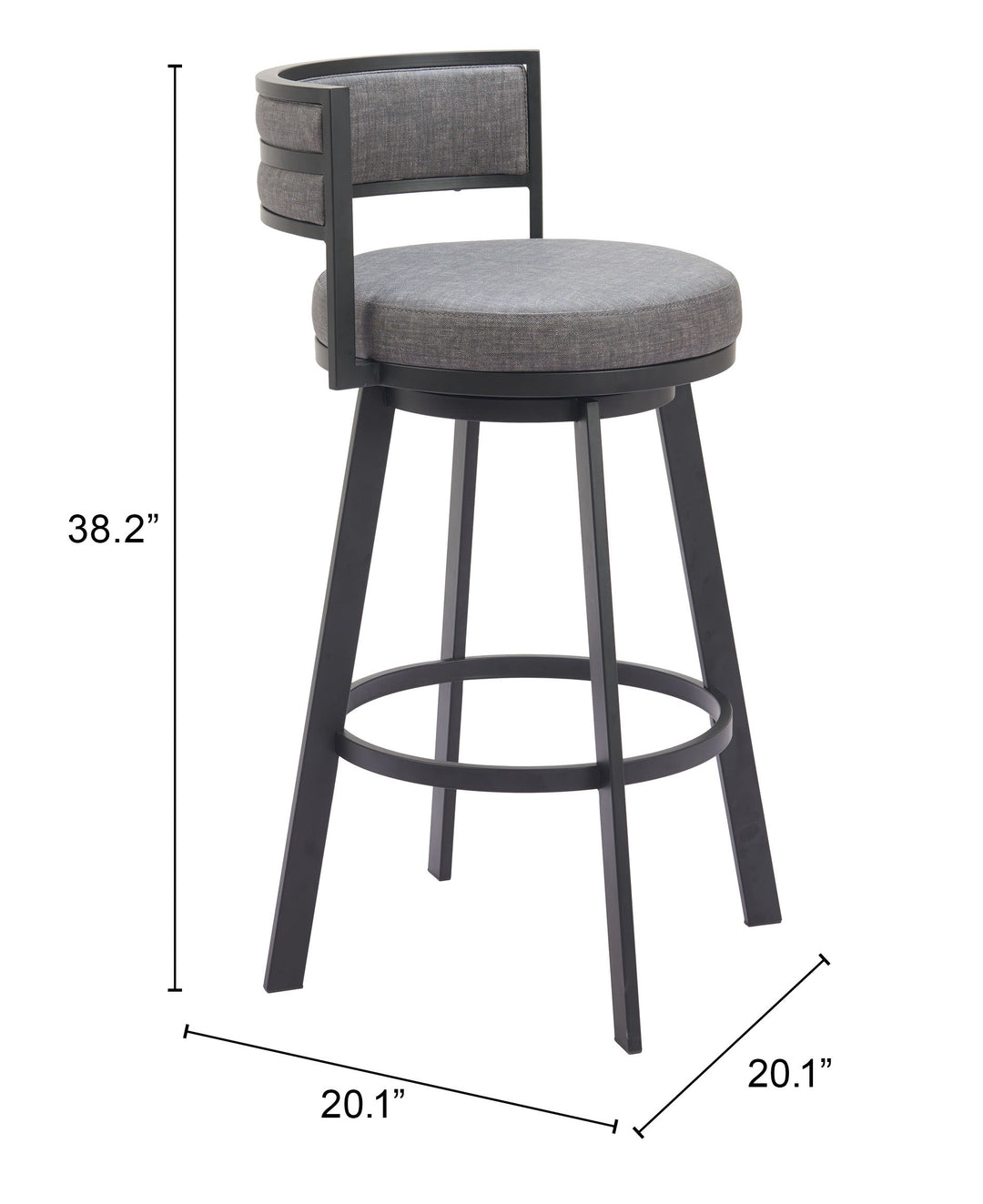 The Gimsby Swivel Barstool Gray  Era and Style Inspired Home Decor 1