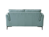 ACME Mesut Loveseat, Light Blue Top Grain Leather