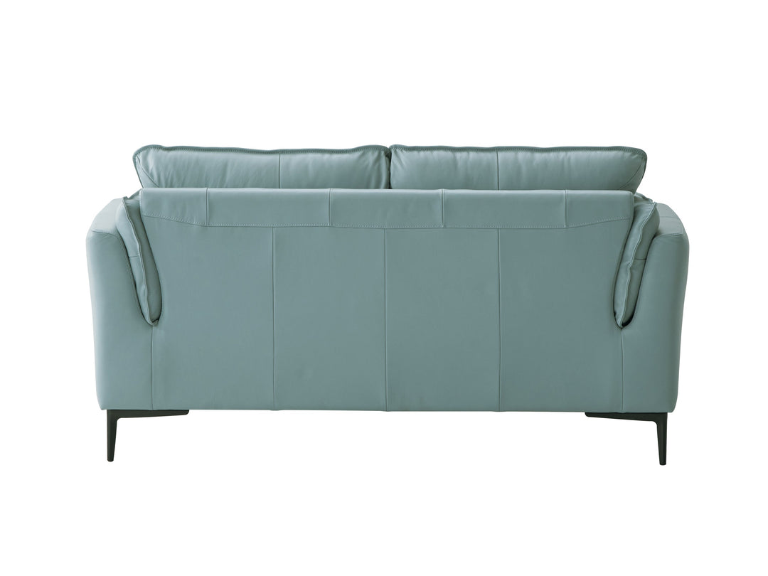 ACME Mesut Loveseat, Light Blue Top Grain Leather