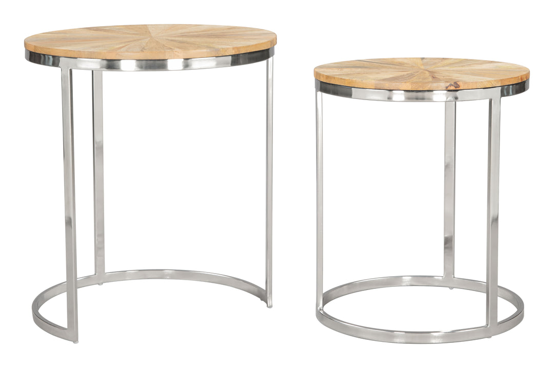 The Bari Nesting Table Set (2-Piece) Natural  Era and Style Inspired Home Decor 1