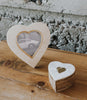 Heart 3x3 Cream Picture Frame - Handmade