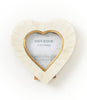 Heart 3x3 Cream Picture Frame - Handmade