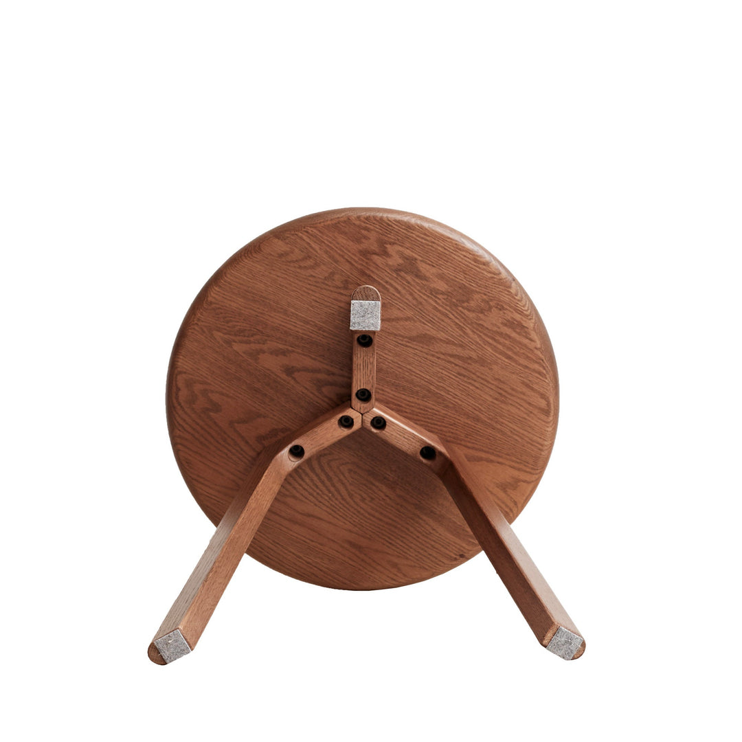 Natural Solid Oak Wood Round End Table