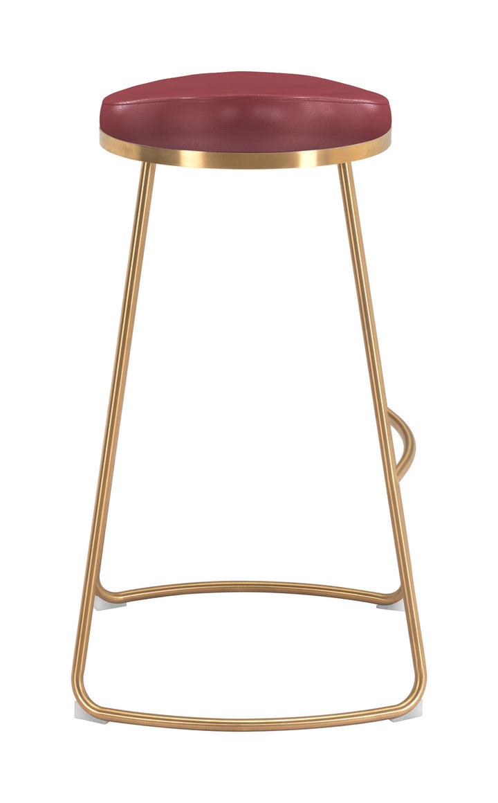 The Bree Barstool (Set of 2) Burgundy & Gold  Era and Style Inspired Home Decor 1