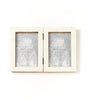 4x6 Double Picture Frame - Handcrafted Bone