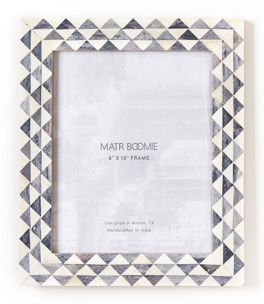 Varuna 8x10 Gray and White Picture Frame - Handcrafted Bone by Matr Boomie