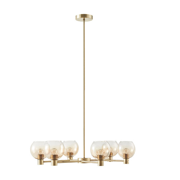 6-light Ombre Glass Globe Chandelier