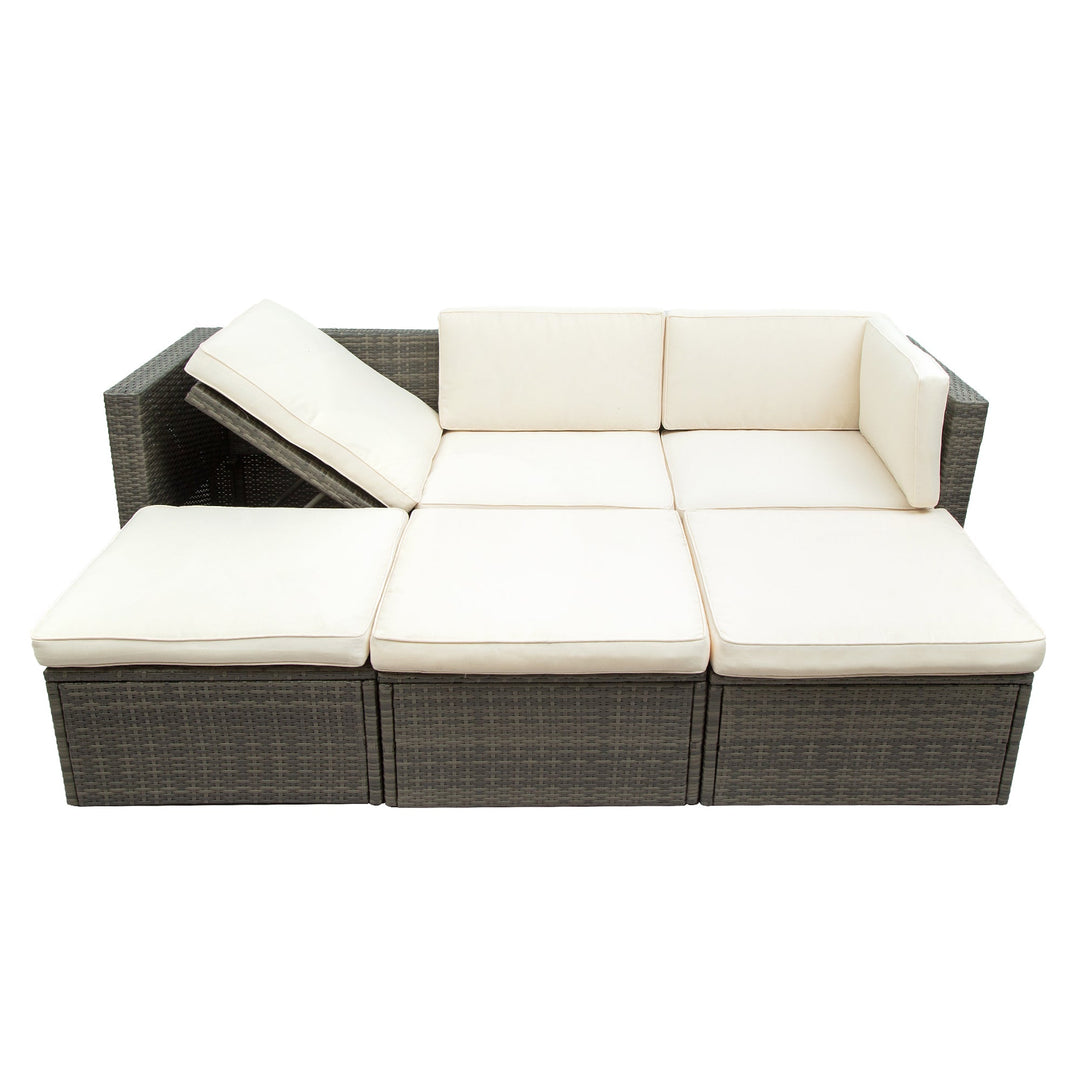 5-Piece Patio Wicker Furniture Set