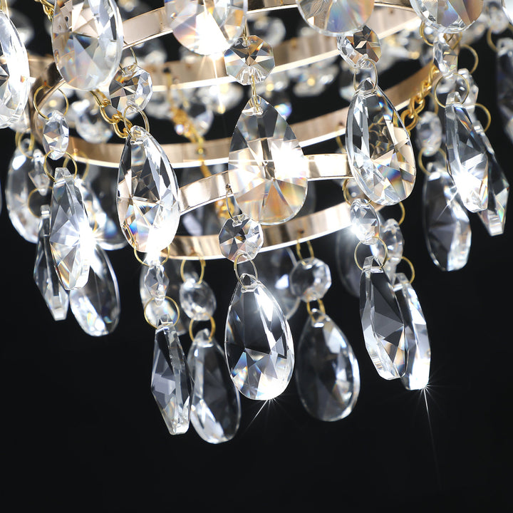 Opulent Gold Crystal Chandelier