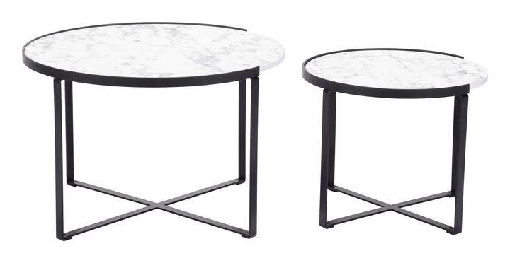 The Brioche Coffee Table Set (2-Piece) White & Black  Era and Style Inspired Home Decor 1