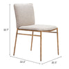 The Nordvest Dining Chair Beige & Gold  Era and Style Inspired Home Decor 1