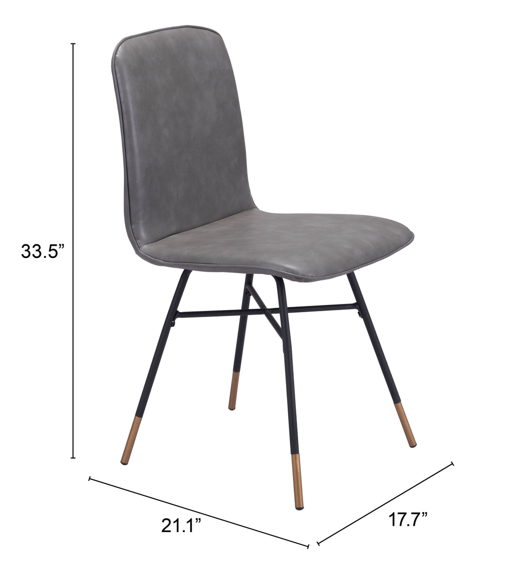 The Var Dining Chair (Set of 2) Gray  Era and Style Inspired Home Decor 1