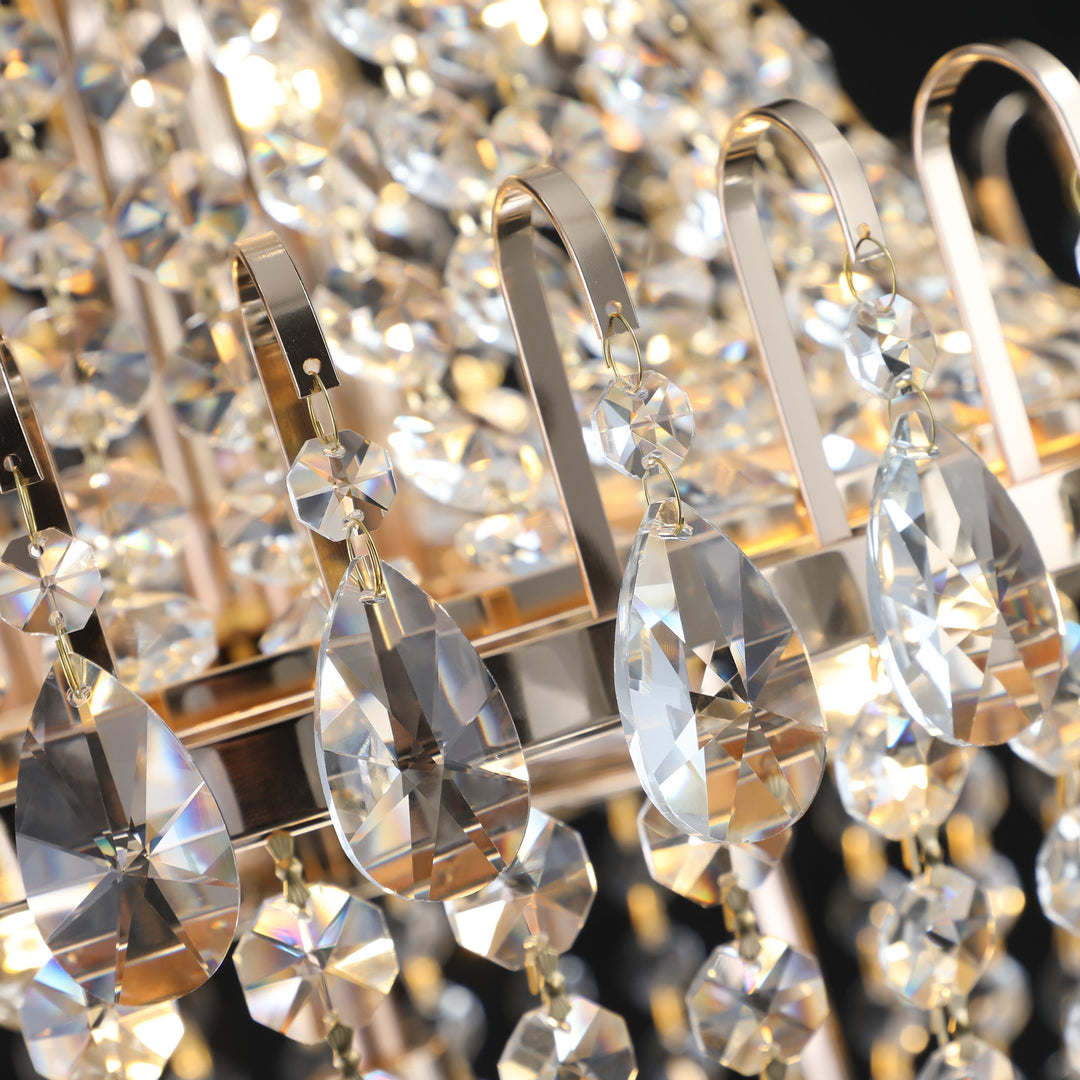 Opulent Gold Crystal Chandelier