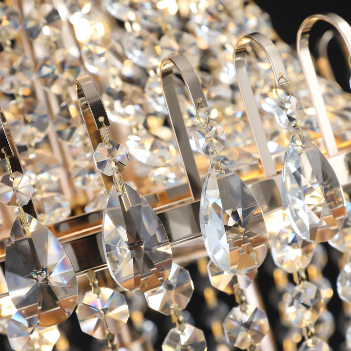 Opulent Gold Crystal Chandelier