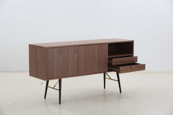 Mid-Century Modern Sideboard TV Stand with 2 Door and 2 drawers