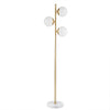 3-Globe Light Floor Lamp with Marble Base